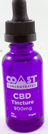 Coast Concentrates CBD Tincture 900mg CBD 30ml bottle