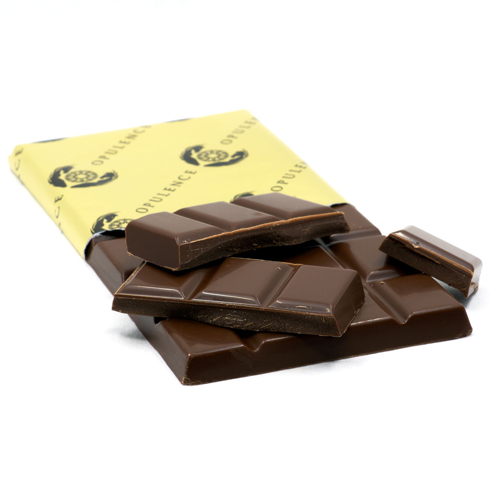 250mg Indica or Sativa SHATTER Milk Chocolate Bars by Opulence