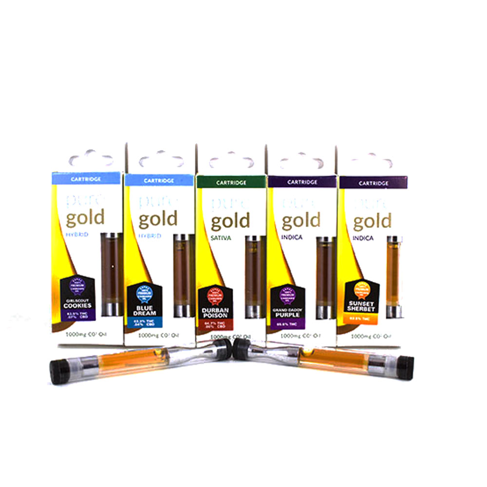 Pure Gold 1g Cartridge Assorted Strains